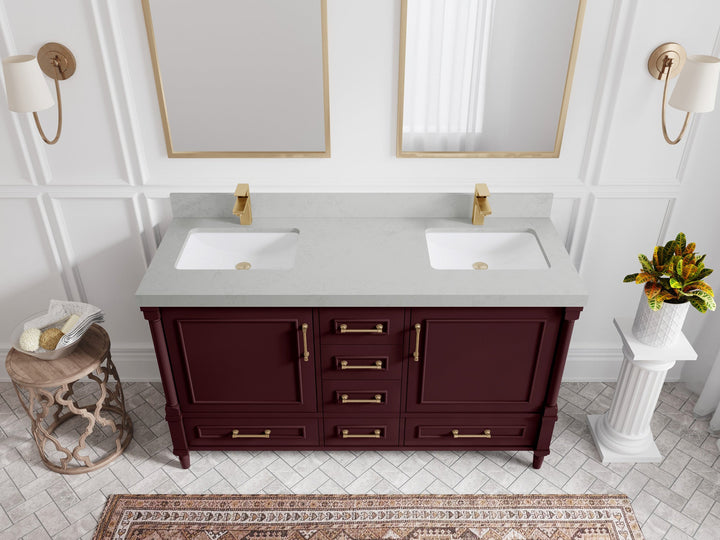 Aberdeen 60 in. W x 22 in. D Double Sink Bathroom Vanity - photo 7