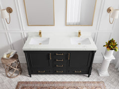 Aberdeen 60 in. W x 22 in. D Double Sink Bathroom Vanity - photo 17