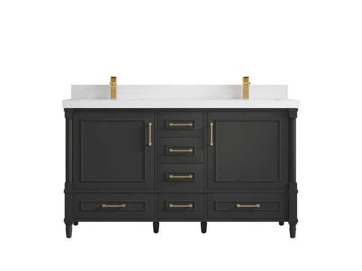Aberdeen 60 in. W x 22 in. D Double Sink Bathroom Vanity - photo 42