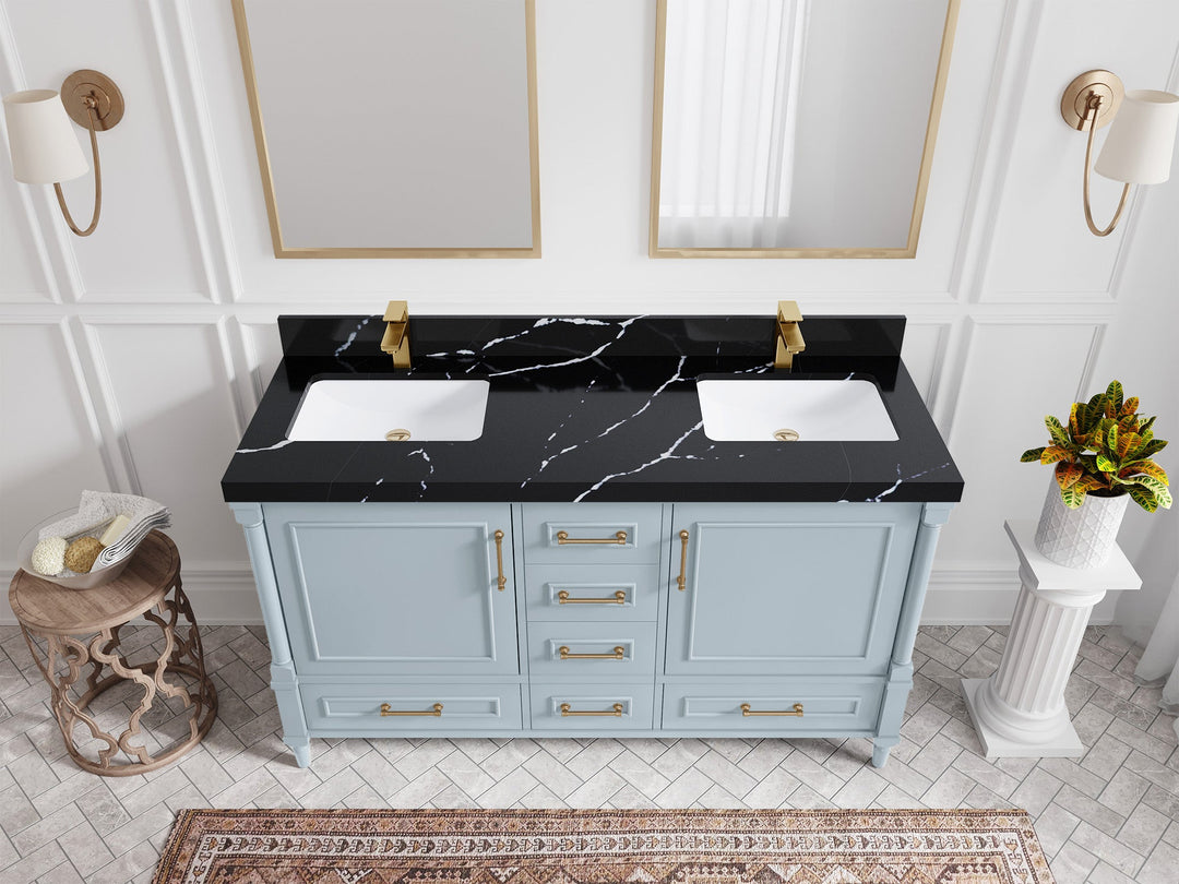 Aberdeen 60 in. W x 22 in. D Double Sink Bathroom Vanity - Willow Bath and Vanity