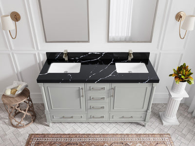 Aberdeen 60 in. W x 22 in. D Double Sink Bathroom Vanity - Willow Bath and Vanity
