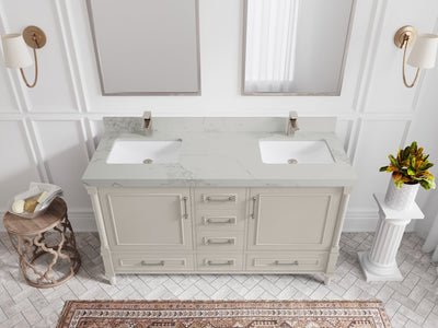 Aberdeen 60 in. W x 22 in. D Double Sink Bathroom Vanity - Willow Bath and Vanity