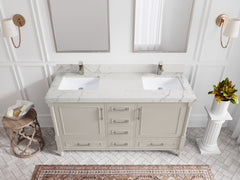Aberdeen 60 in. W x 22 in. D Double Sink Bathroom Vanity - photo 40