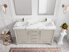 Aberdeen 60 in. W x 22 in. D Double Sink Bathroom Vanity - photo 34