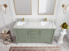 Aberdeen 60 in. W x 22 in. D Double Sink Bathroom Vanity - photo 39
