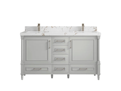 Aberdeen 60 in. W x 22 in. D Double Sink Bathroom Vanity - Willow Bath and Vanity