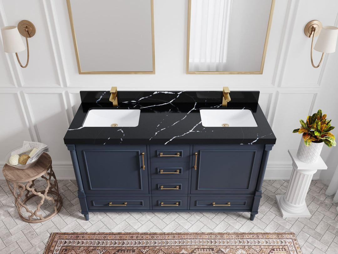 Aberdeen 60 in. W x 22 in. D Double Sink Bathroom Vanity - Willow Bath and Vanity