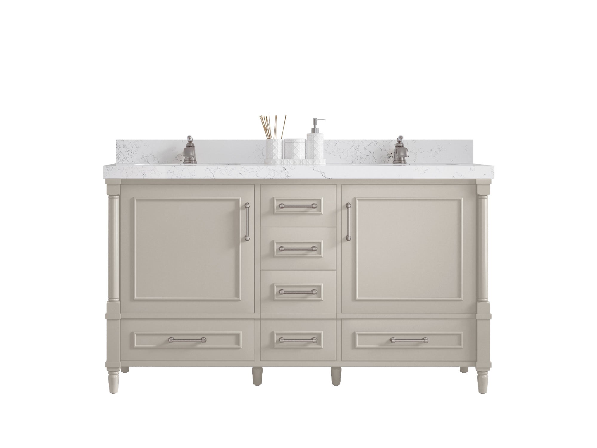 Aberdeen 60 in. W x 22 in. D Double Sink Bathroom Vanity - Willow Bath and Vanity