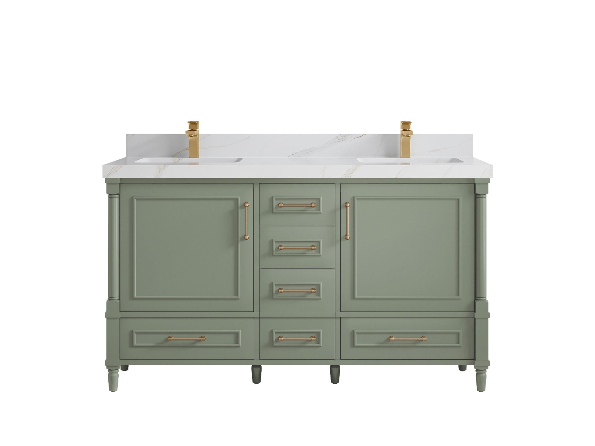 Aberdeen 60 in. W x 22 in. D Double Sink Bathroom Vanity - Willow Bath and Vanity