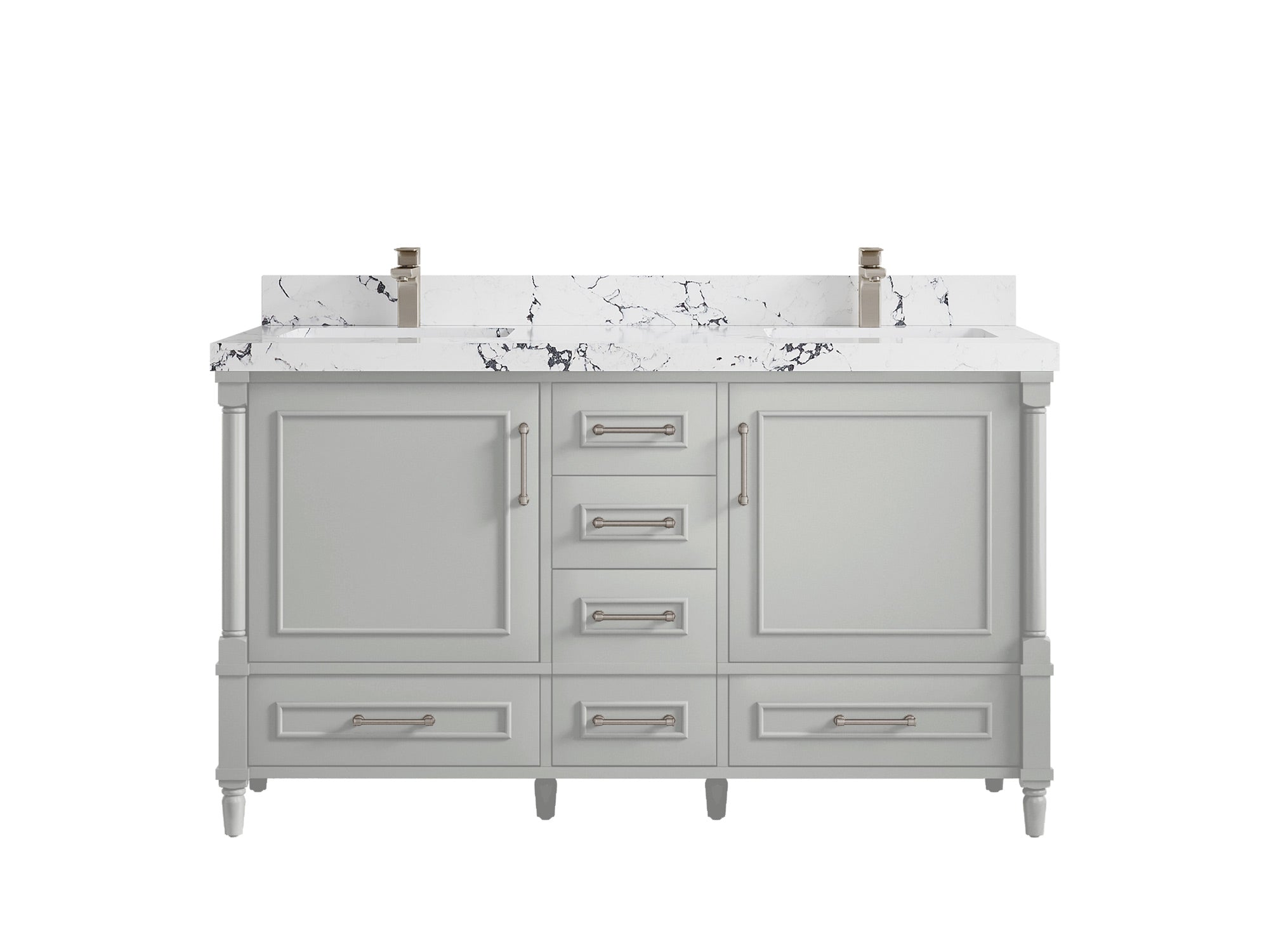 Aberdeen 60 in. W x 22 in. D Double Sink Bathroom Vanity - Willow Bath and Vanity