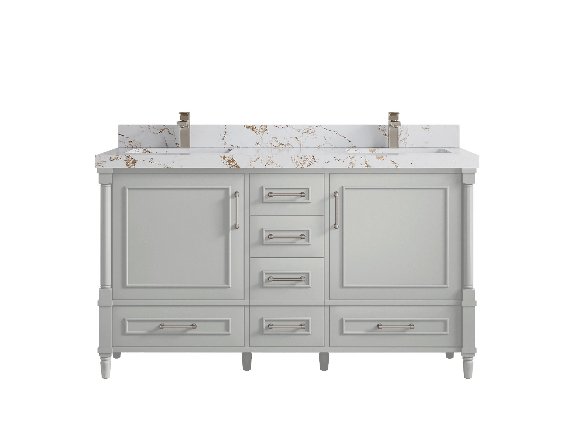 Aberdeen 60 in. W x 22 in. D Double Sink Bathroom Vanity - Willow Bath and Vanity