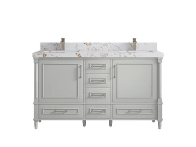 Aberdeen 60 in. W x 22 in. D Double Sink Bathroom Vanity - Willow Bath and Vanity