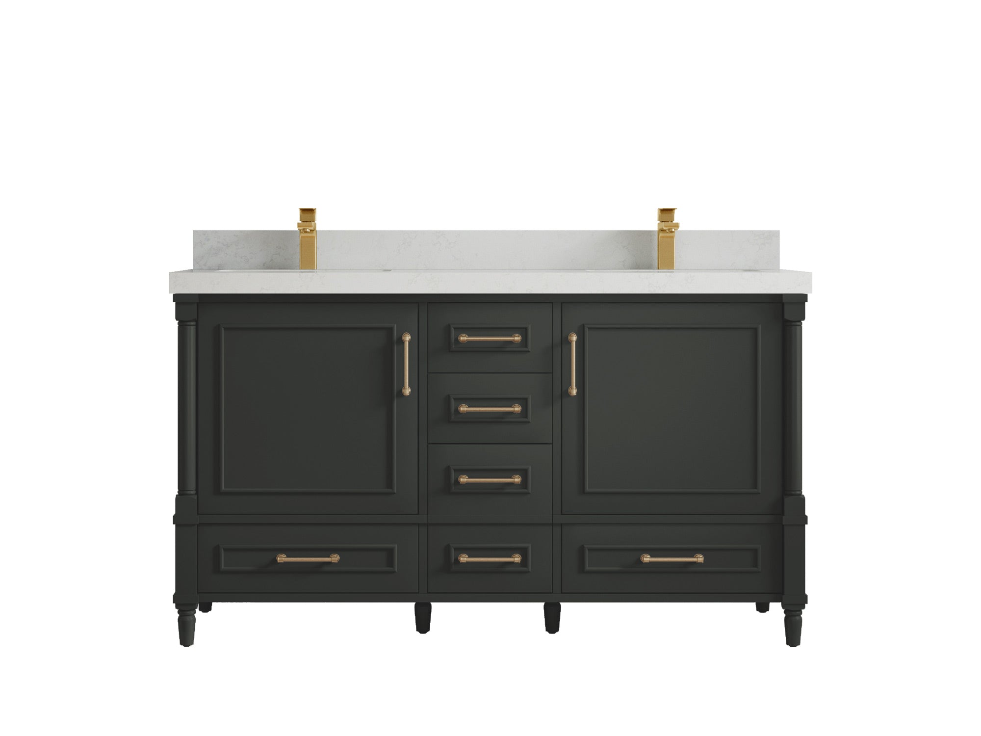 Aberdeen 60 in. W x 22 in. D Double Sink Bathroom Vanity - Willow Bath and Vanity