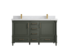 Aberdeen 60 in. W x 22 in. D Double Sink Bathroom Vanity - photo 26