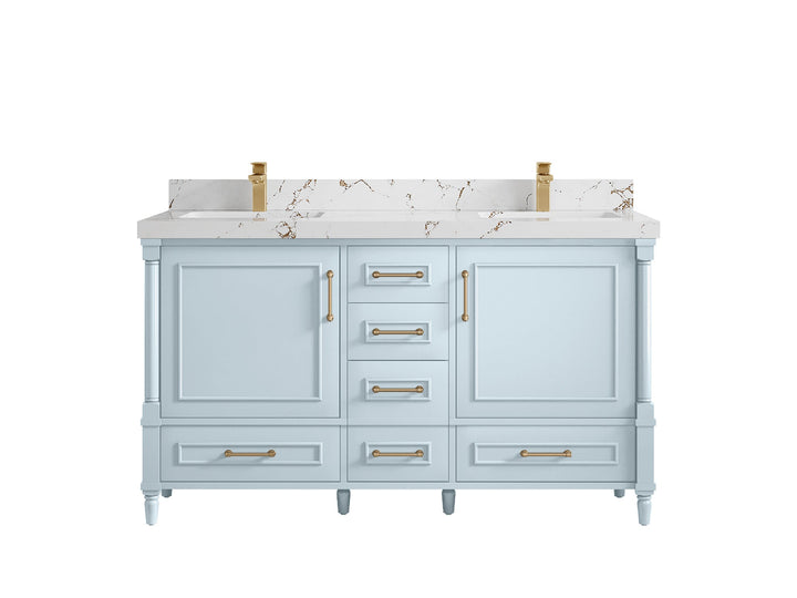 Aberdeen 60 in. W x 22 in. D Double Sink Bathroom Vanity - photo 37