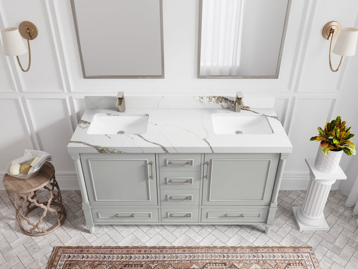 Aberdeen 60 in. W x 22 in. D Double Sink Bathroom Vanity - photo 13