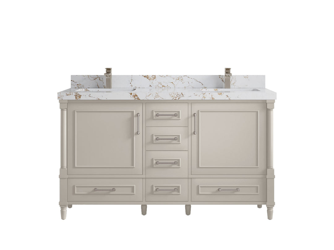 Aberdeen 60 in. W x 22 in. D Double Sink Bathroom Vanity - Willow Bath and Vanity