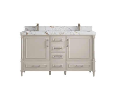 Aberdeen 60 in. W x 22 in. D Double Sink Bathroom Vanity - Willow Bath and Vanity