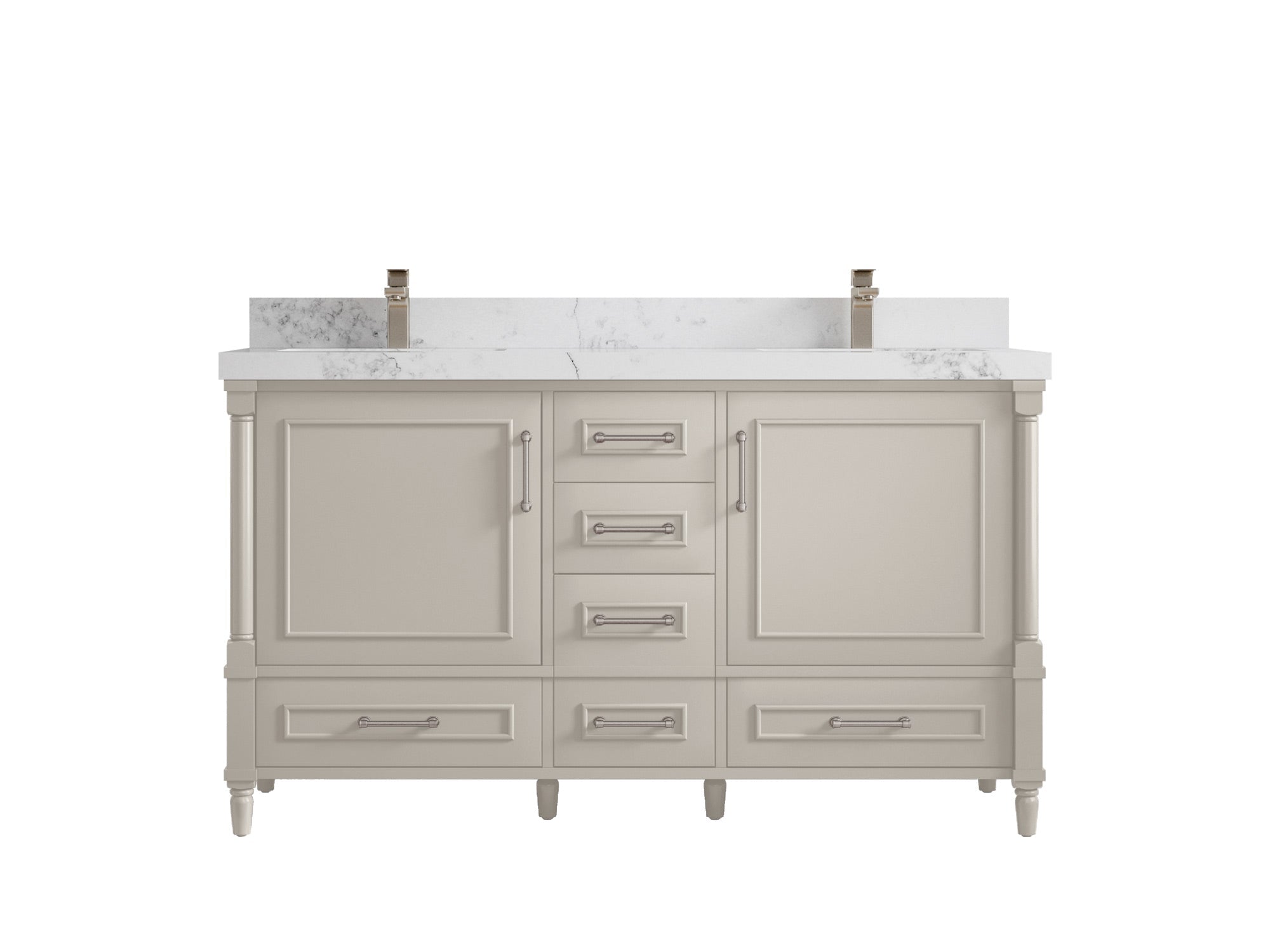 Aberdeen 60 in. W x 22 in. D Double Sink Bathroom Vanity - Willow Bath and Vanity