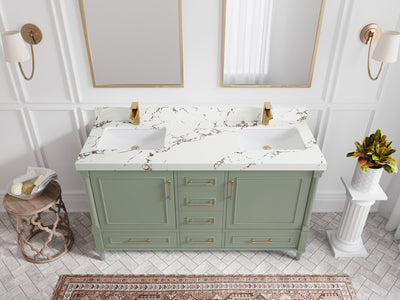 Aberdeen 60 in. W x 22 in. D Double Sink Bathroom Vanity - Willow Bath and Vanity