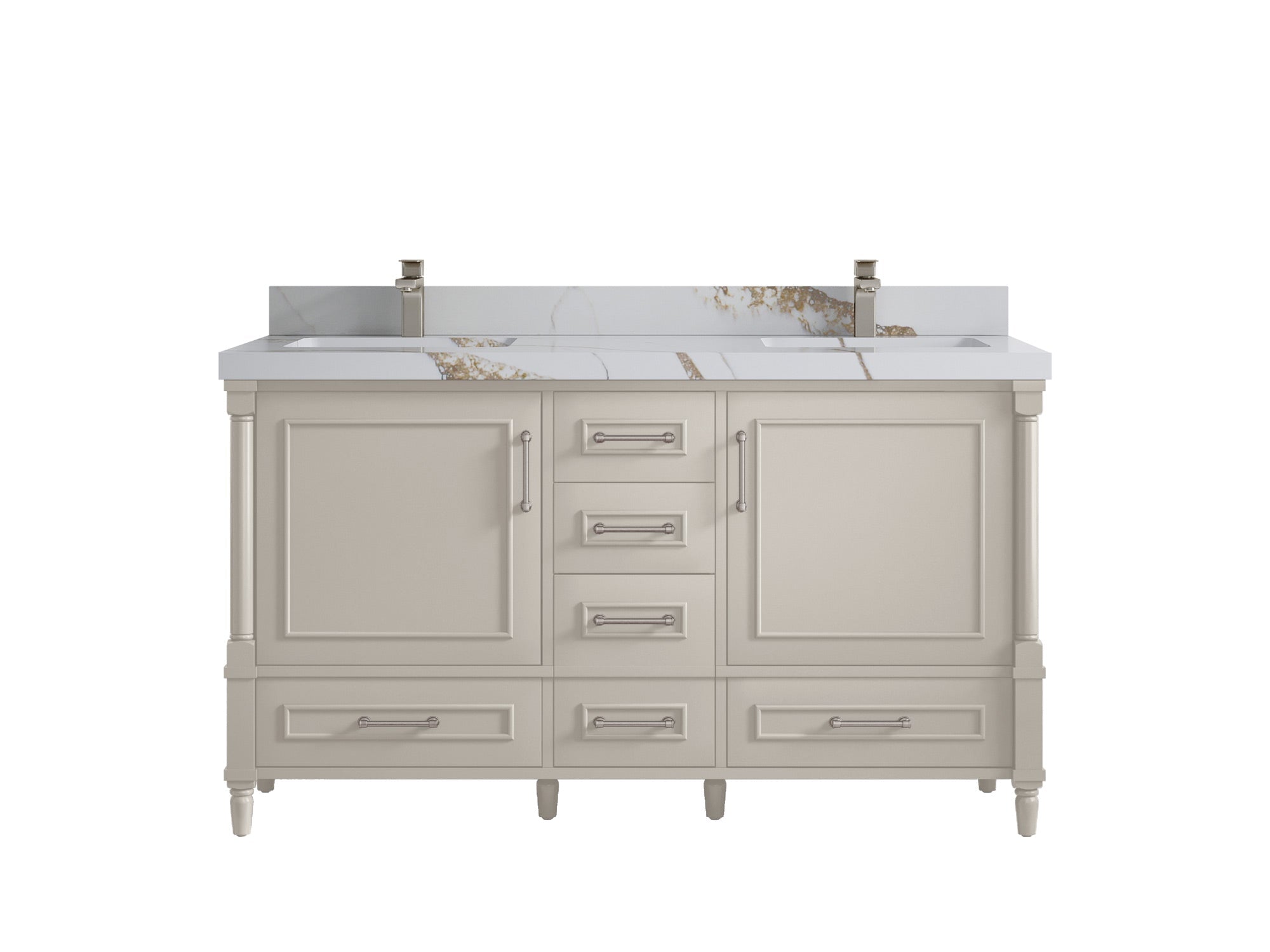 Aberdeen 60 in. W x 22 in. D Double Sink Bathroom Vanity - Willow Bath and Vanity