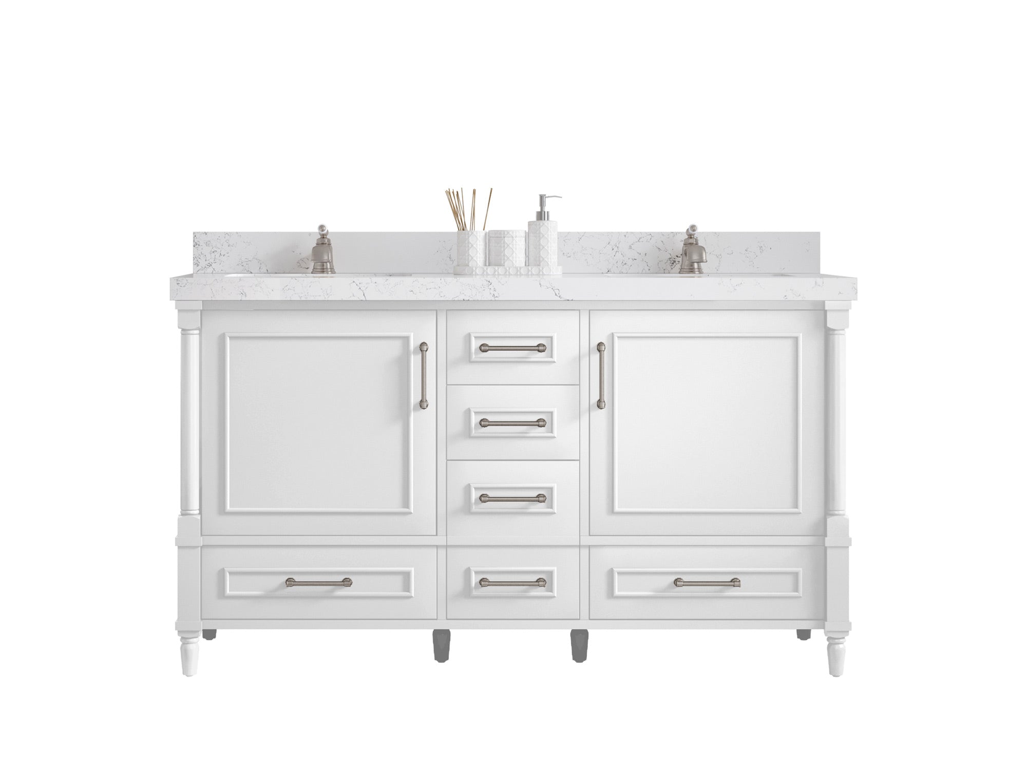 Aberdeen 60 in. W x 22 in. D Double Sink Bathroom Vanity - Willow Bath and Vanity