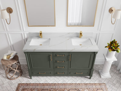 Aberdeen 60 in. W x 22 in. D Double Sink Bathroom Vanity - Willow Bath and Vanity