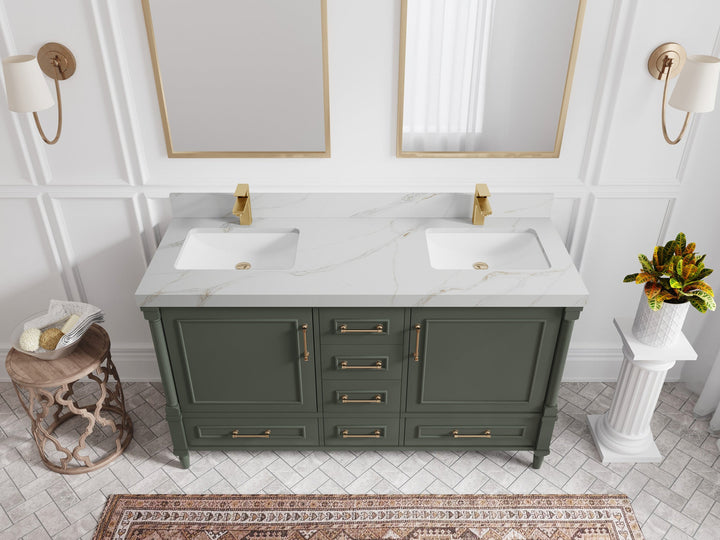 Aberdeen 60 in. W x 22 in. D Double Sink Bathroom Vanity - photo 19