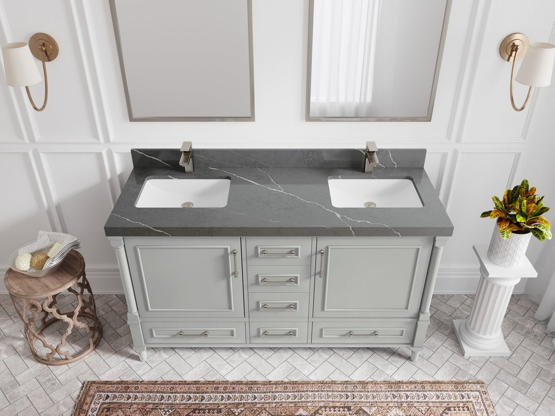 Aberdeen 60 in. W x 22 in. D Double Sink Bathroom Vanity - Willow Bath and Vanity
