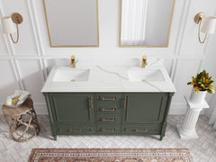 Aberdeen 60 in. W x 22 in. D Double Sink Bathroom Vanity - photo 21