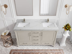 Aberdeen 60 in. W x 22 in. D Double Sink Bathroom Vanity - photo 16