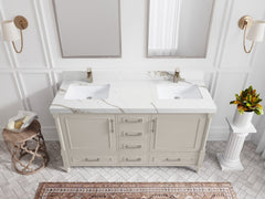 Aberdeen 60 in. W x 22 in. D Double Sink Bathroom Vanity - photo 10