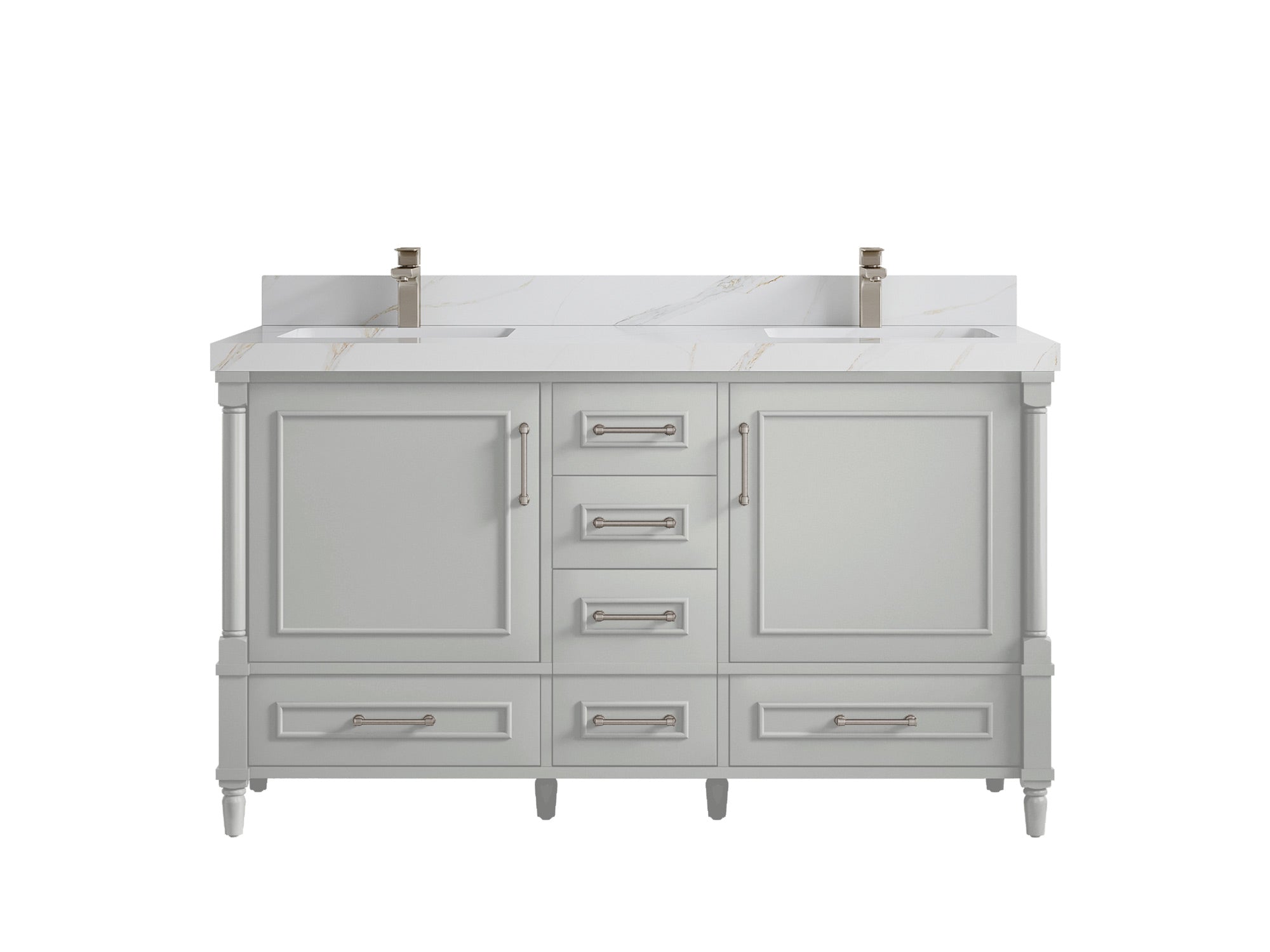 Aberdeen 60 in. W x 22 in. D Double Sink Bathroom Vanity - Willow Bath and Vanity