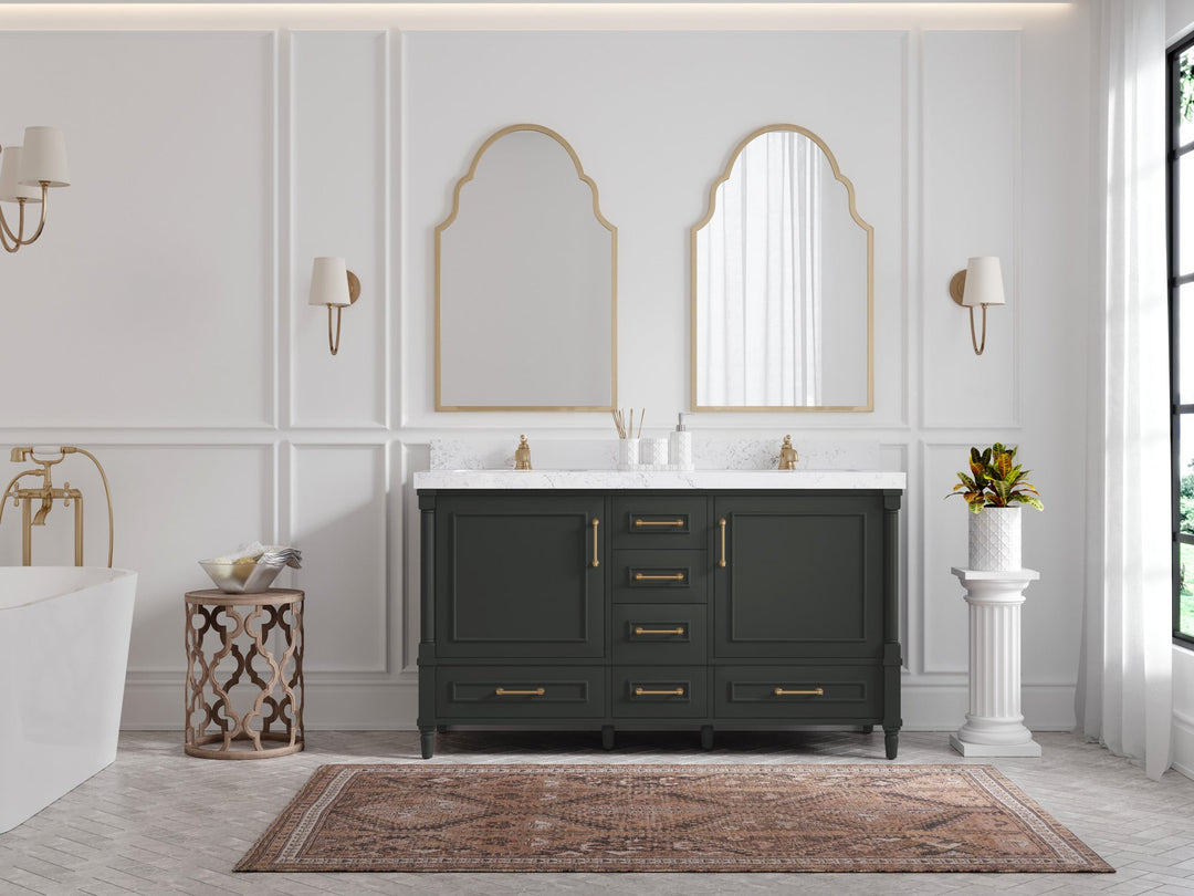 Aberdeen 60 in. W x 22 in. D Double Sink Bathroom Vanity - Willow Bath and Vanity