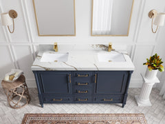 Aberdeen 60 in. W x 22 in. D Double Sink Bathroom Vanity - photo 15