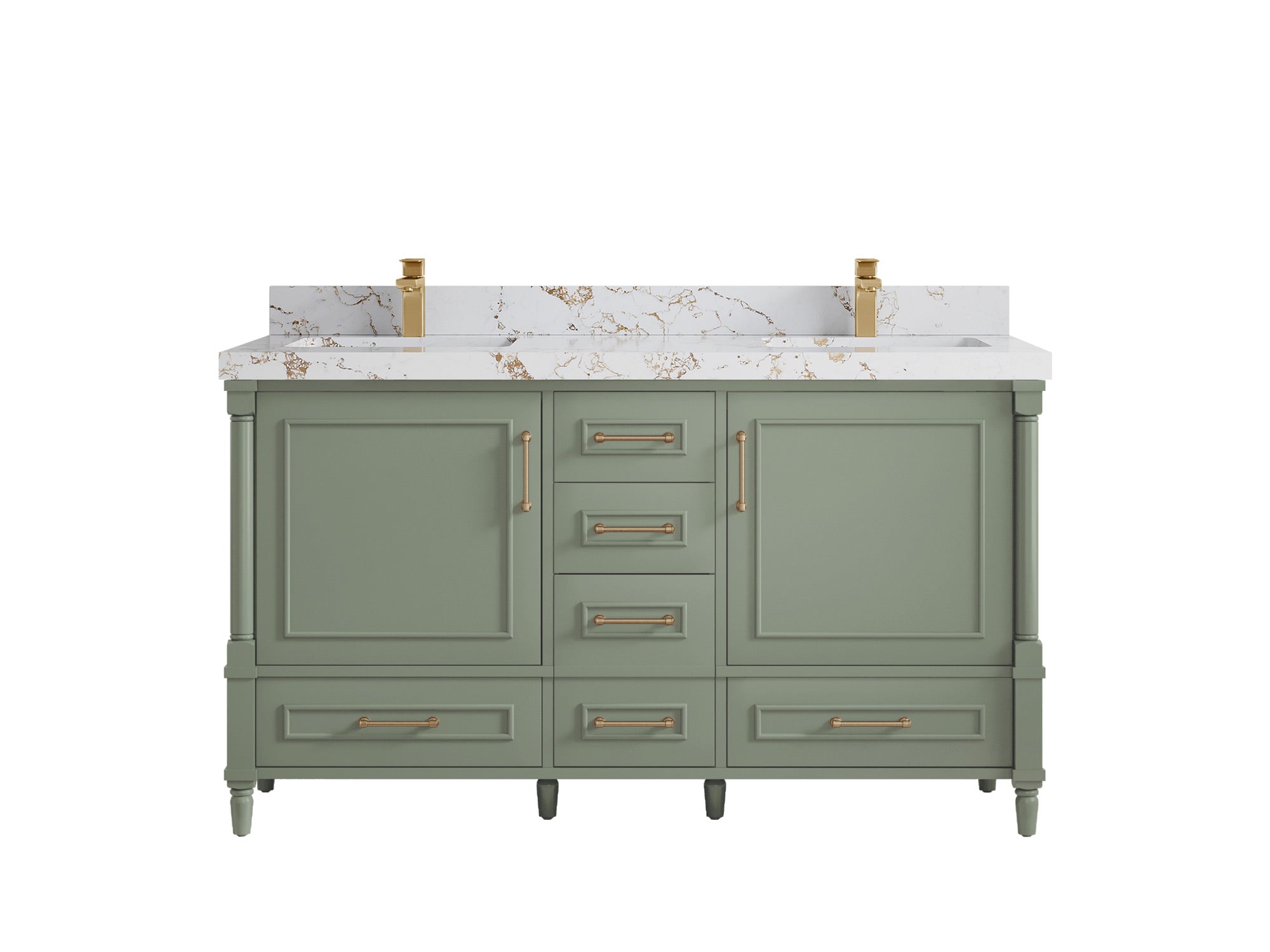 Aberdeen 60 in. W x 22 in. D Double Sink Bathroom Vanity - Willow Bath and Vanity