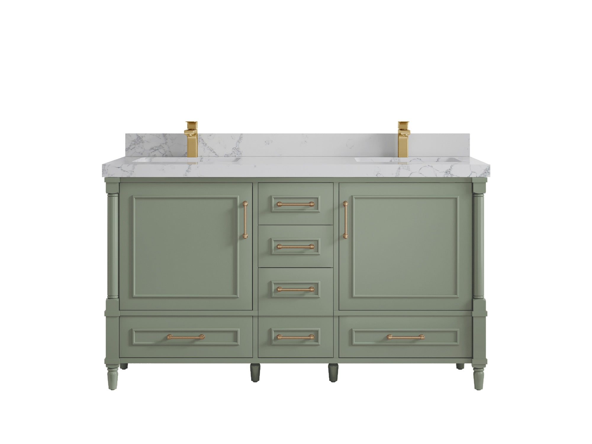 Aberdeen 60 in. W x 22 in. D Double Sink Bathroom Vanity - Willow Bath and Vanity