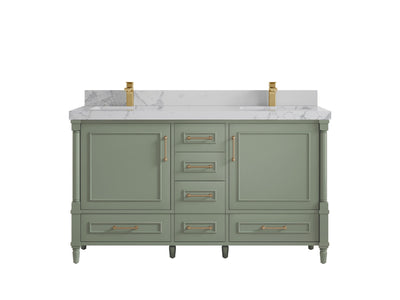Aberdeen 60 in. W x 22 in. D Double Sink Bathroom Vanity - Willow Bath and Vanity