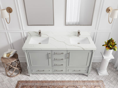 Aberdeen 60 in. W x 22 in. D Double Sink Bathroom Vanity - Willow Bath and Vanity