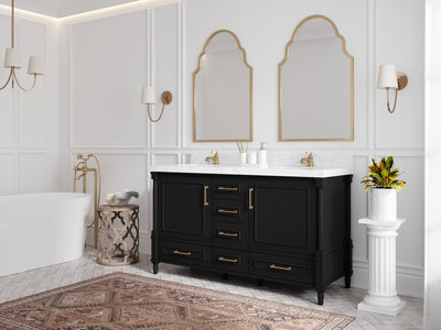 Aberdeen 60 in. W x 22 in. D Double Sink Bathroom Vanity - Willow Bath and Vanity