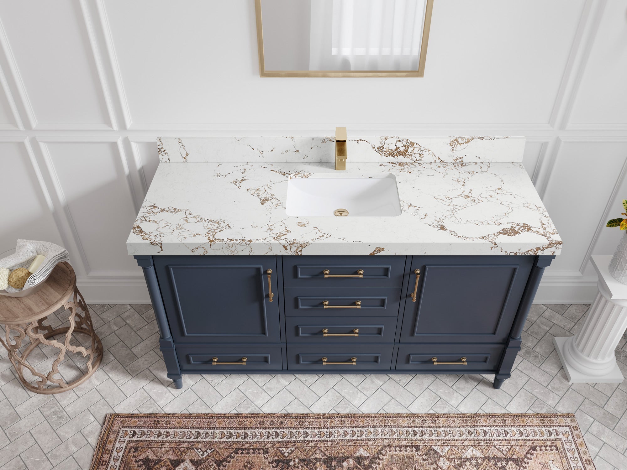 Aberdeen 60 in. W x 22 in. D Single Sink Bathroom Vanity - Willow Bath and Vanity