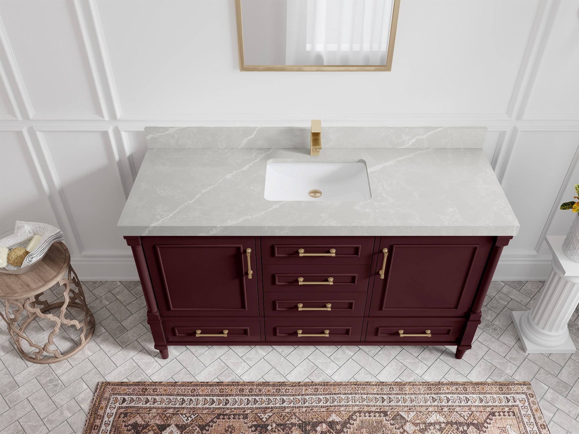 Aberdeen 60 in. W x 22 in. D Single Sink Bathroom Vanity - Willow Bath and Vanity