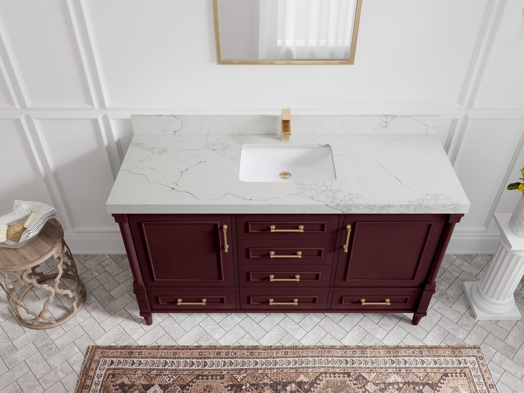 Aberdeen 60 in. W x 22 in. D Single Sink Bathroom Vanity - Willow Bath and Vanity