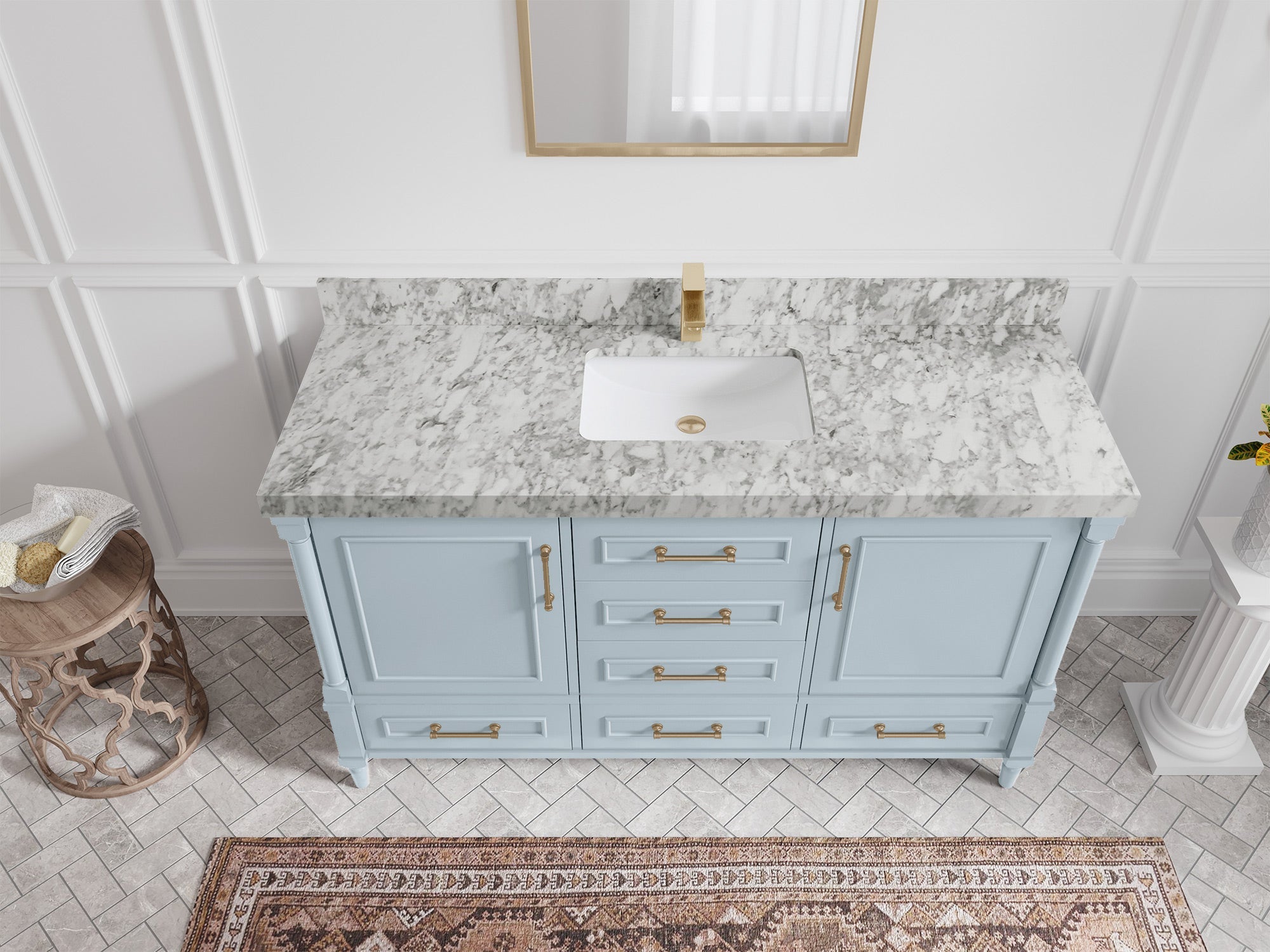 Aberdeen 60 in. W x 22 in. D Single Sink Bathroom Vanity - Willow Bath and Vanity
