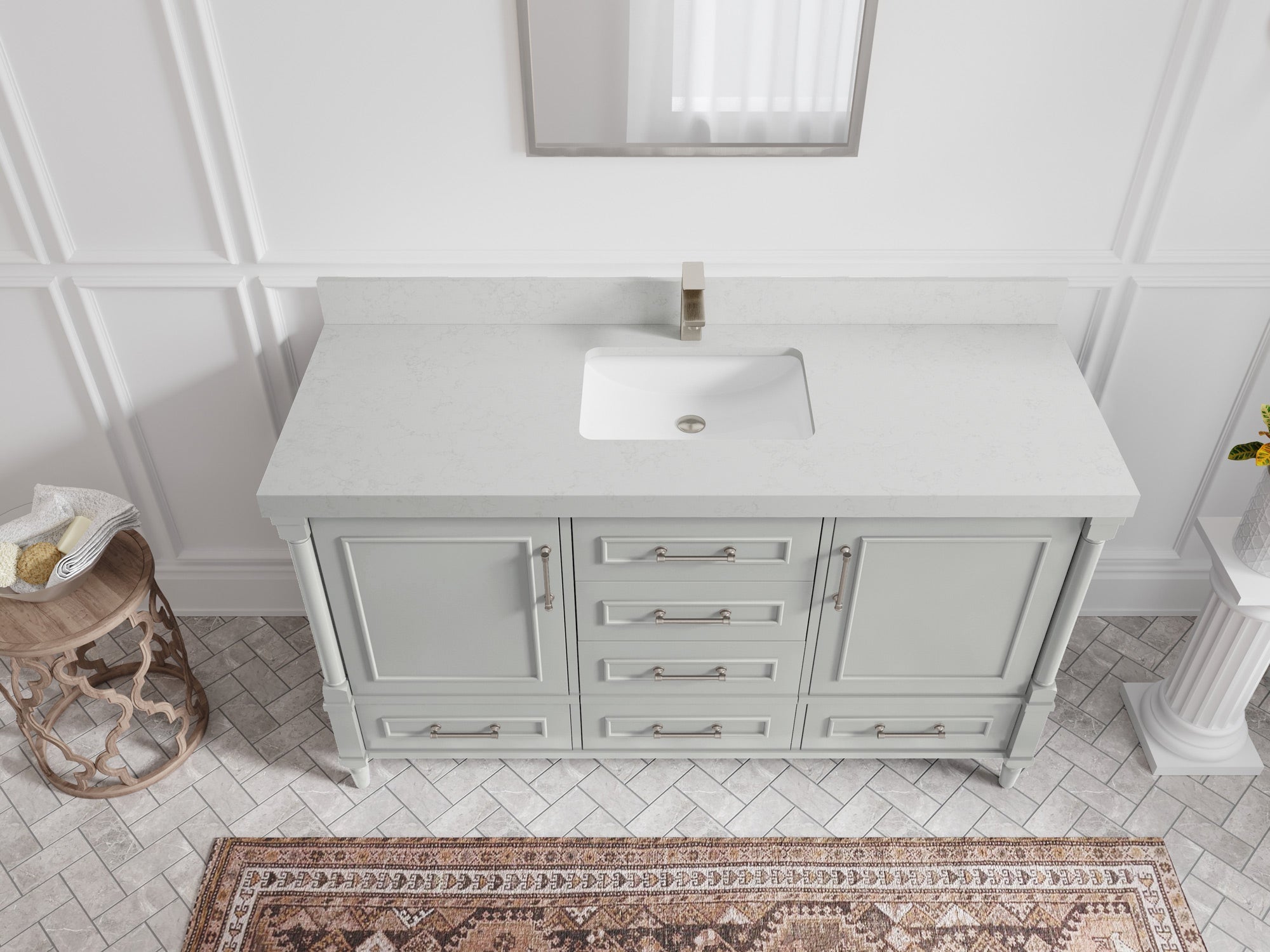 Aberdeen 60 in. W x 22 in. D Single Sink Bathroom Vanity - Willow Bath and Vanity