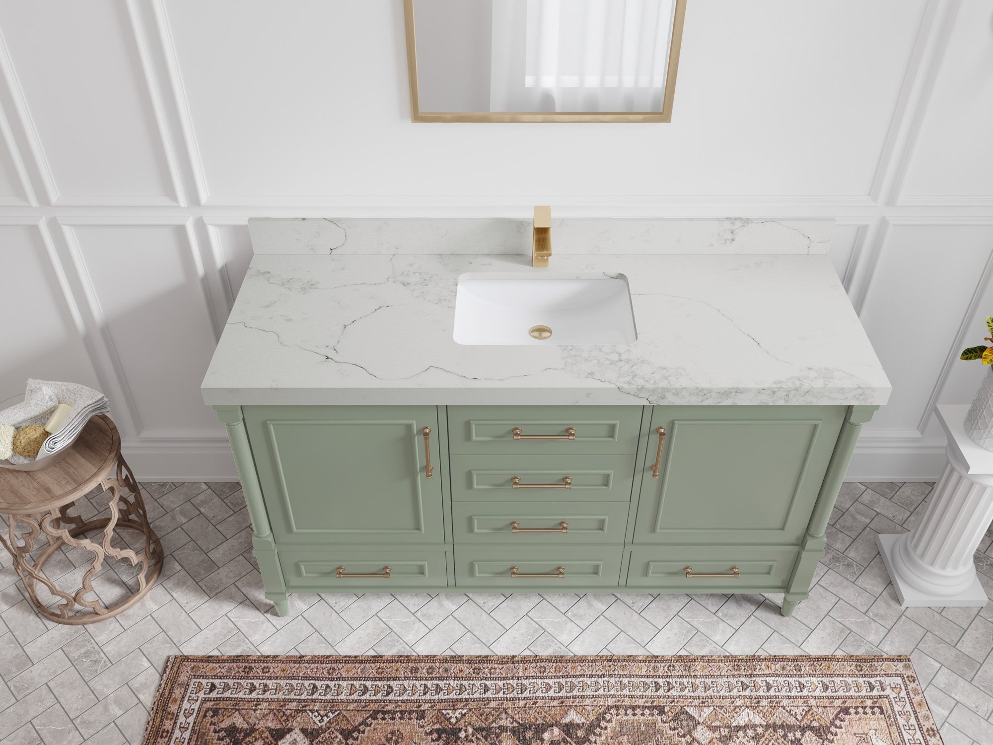 Aberdeen 60 in. W x 22 in. D Single Sink Bathroom Vanity - Willow Bath and Vanity