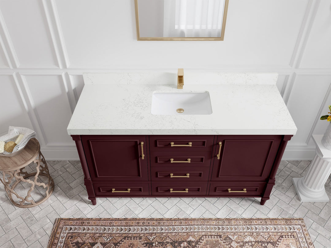 Aberdeen 60 in. W x 22 in. D Single Sink Bathroom Vanity - Willow Bath and Vanity
