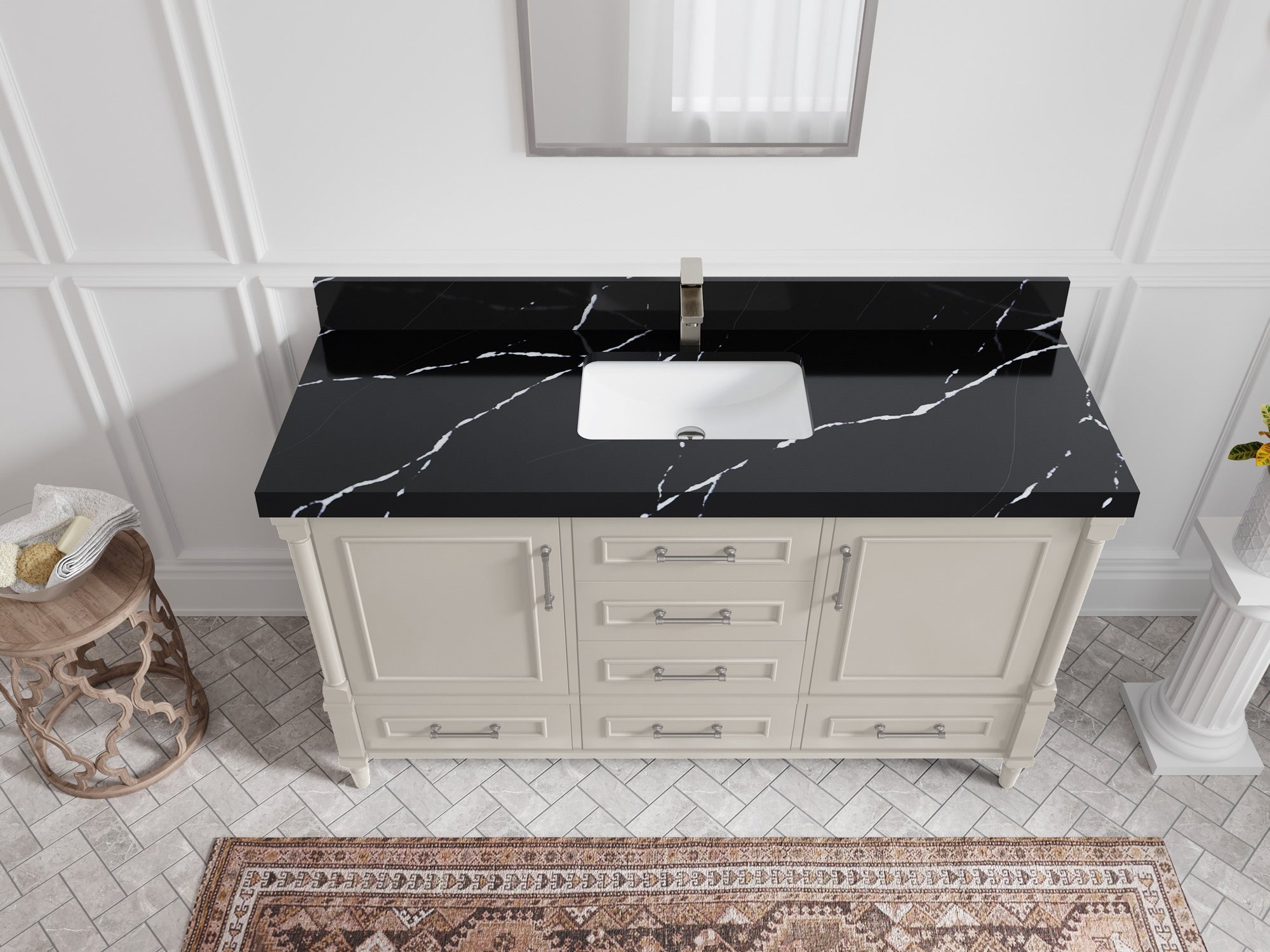 Aberdeen 60 in. W x 22 in. D Single Sink Bathroom Vanity - Willow Bath and Vanity