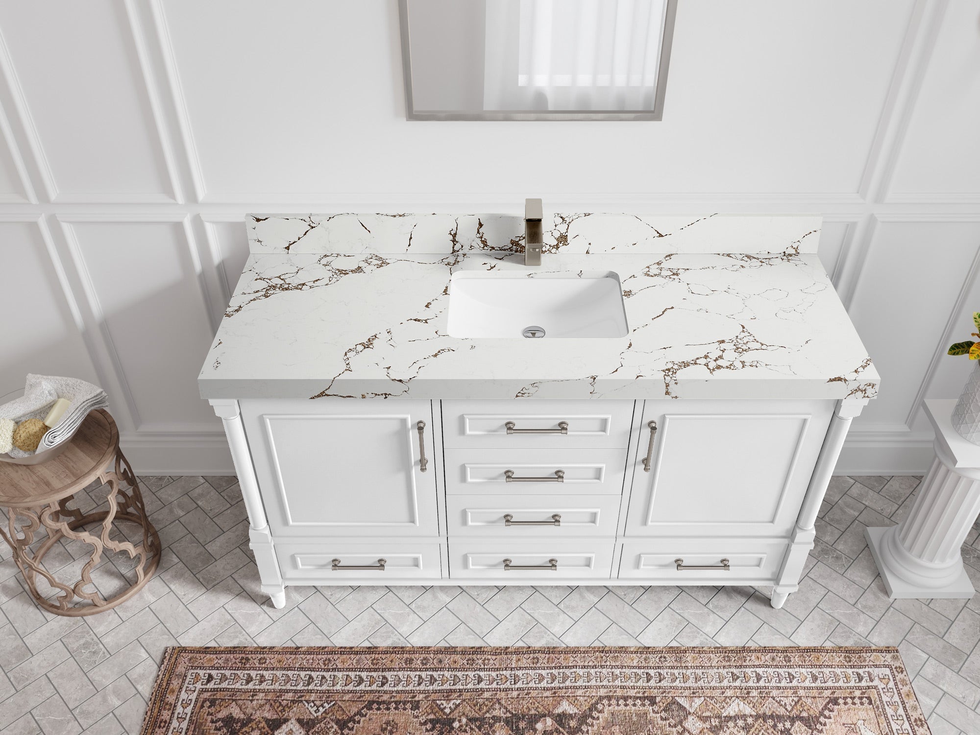 Aberdeen 60 in. W x 22 in. D Single Sink Bathroom Vanity - Willow Bath and Vanity