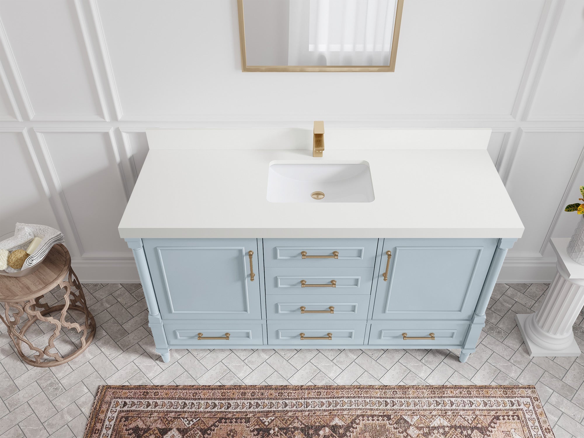 Aberdeen 60 in. W x 22 in. D Single Sink Bathroom Vanity - Willow Bath and Vanity